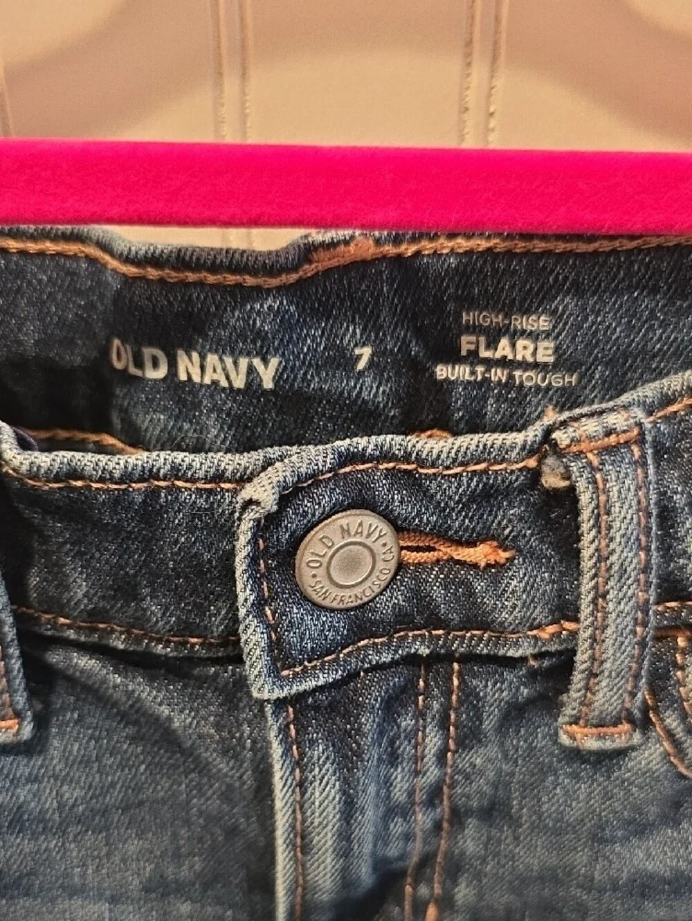 Old Navy Dark Blue Flare Jeans - Girls' Stretch Denim